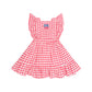 Huxbaby Cherry Bow Gingham Pinafore