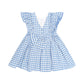 Huxbaby Dusty Blue Gingham Bow Dress