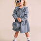 Huxbaby Vintage Bow Collar Denim Dress