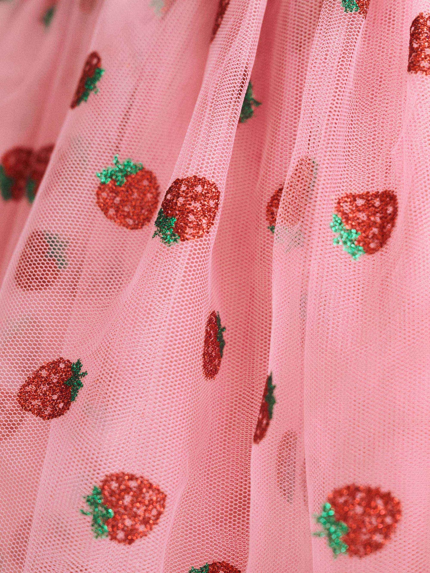Huxbaby Strawberry Embroidery Tulle Dress