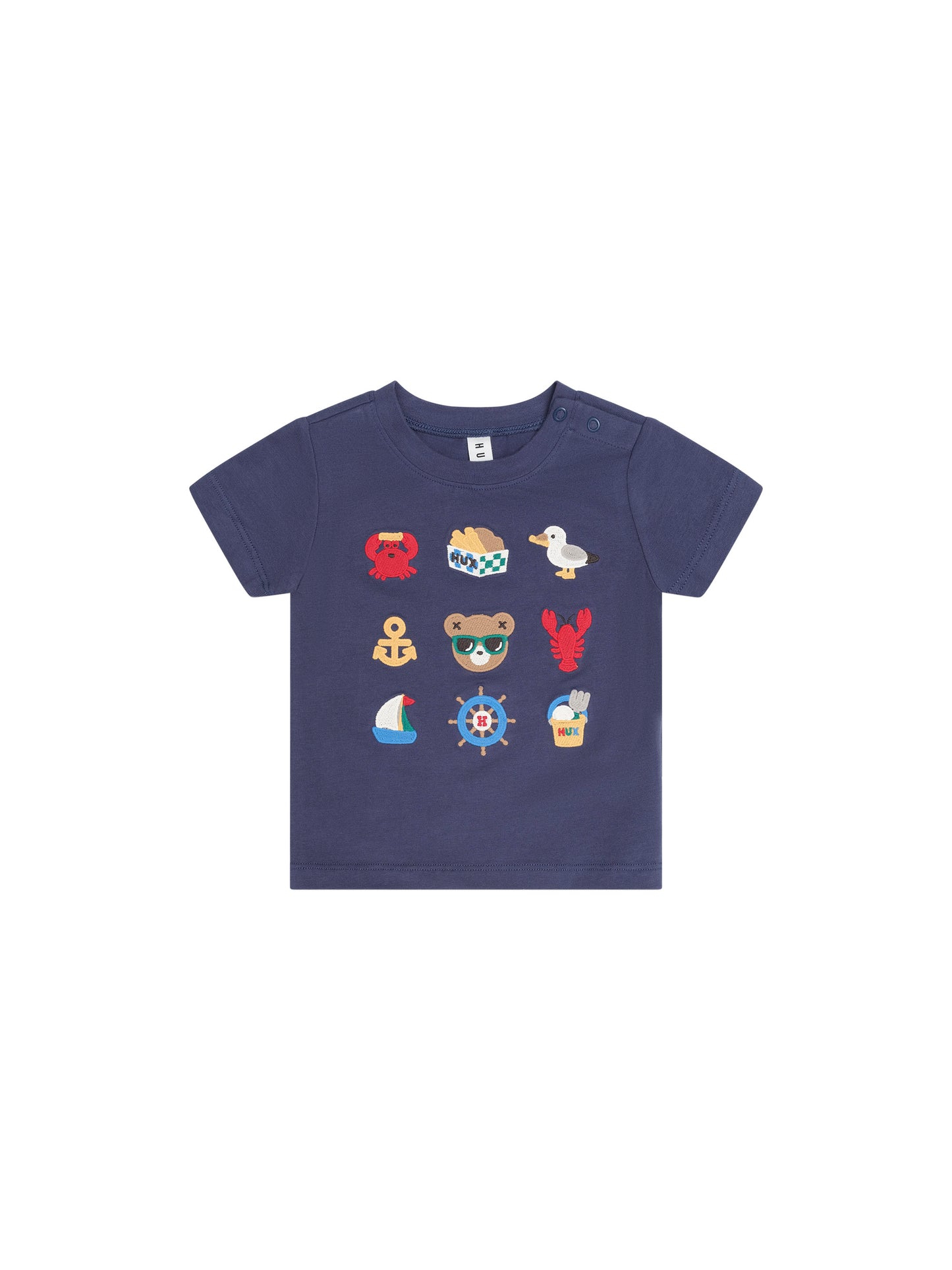 Huxbaby 9 Nautical Embroidery Tee Ink