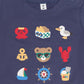 Huxbaby 9 Nautical Embroidery Tee Ink