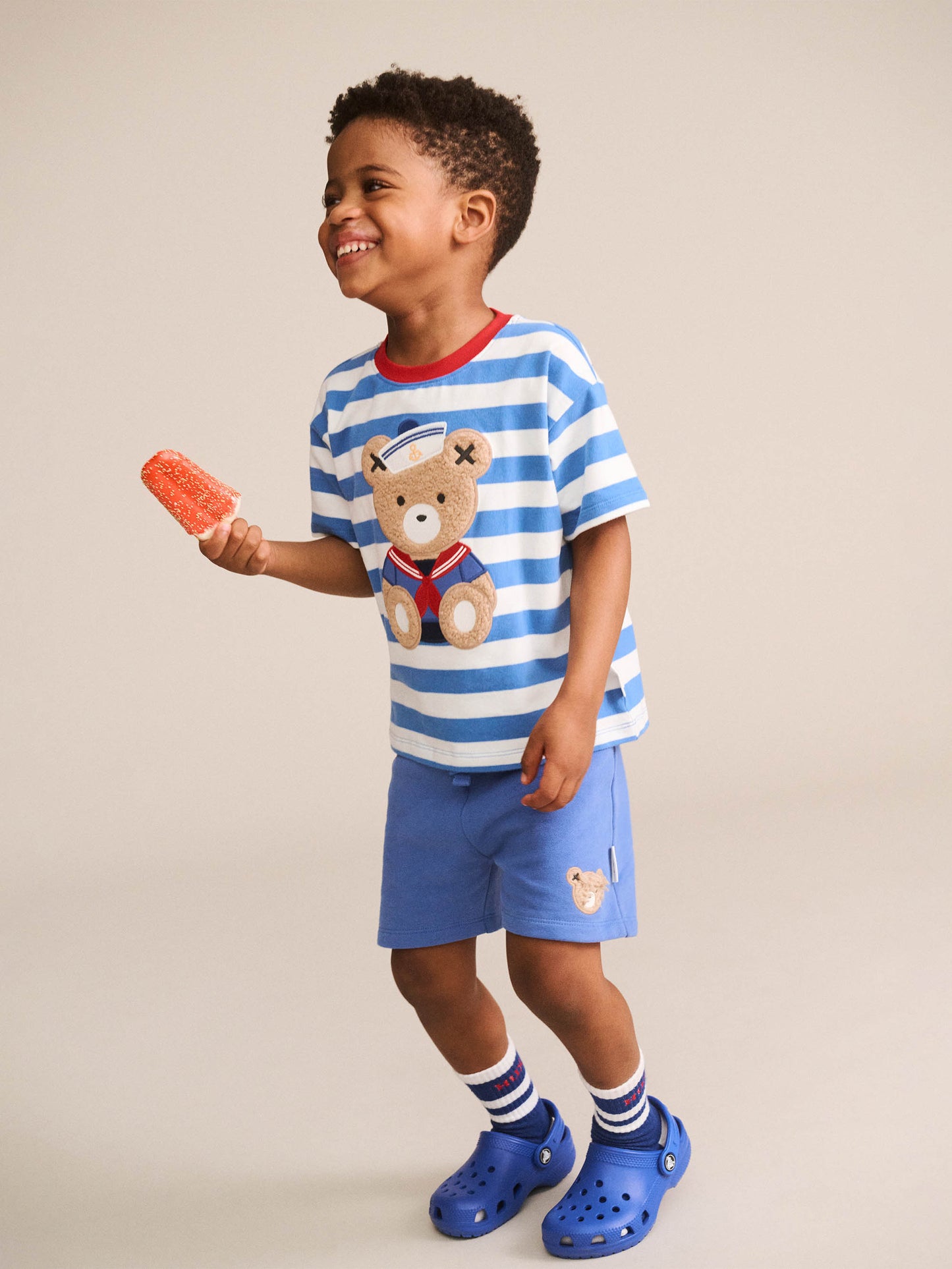 Huxbaby Nautical Stripe Sitting Hux Tee
