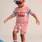 Huxbaby Fireman Hux Stripe Tee Racer Red