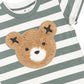Huxbaby Furry Huxbear Stripe T-Shirt Spruce & Almond