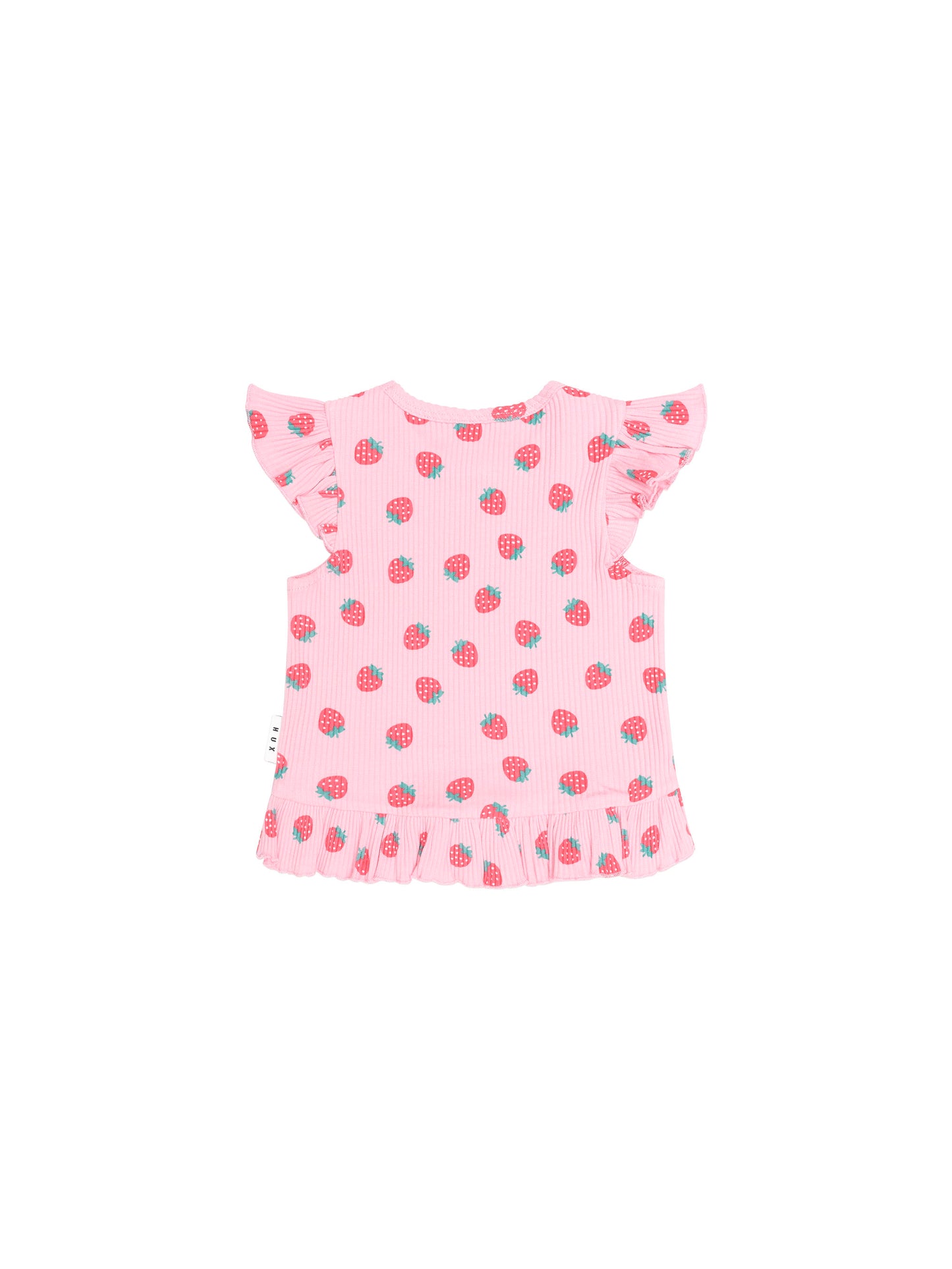 Huxbaby Strawberry Print Rin Peplum Tee