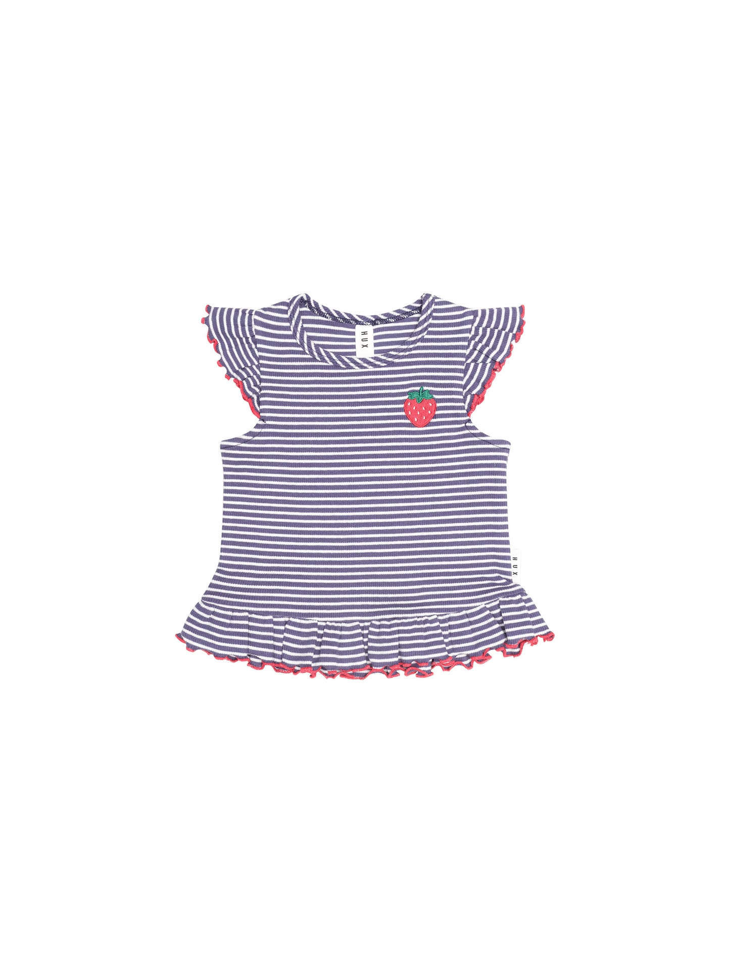 Huxbaby Ink Stripe Peplum Tee