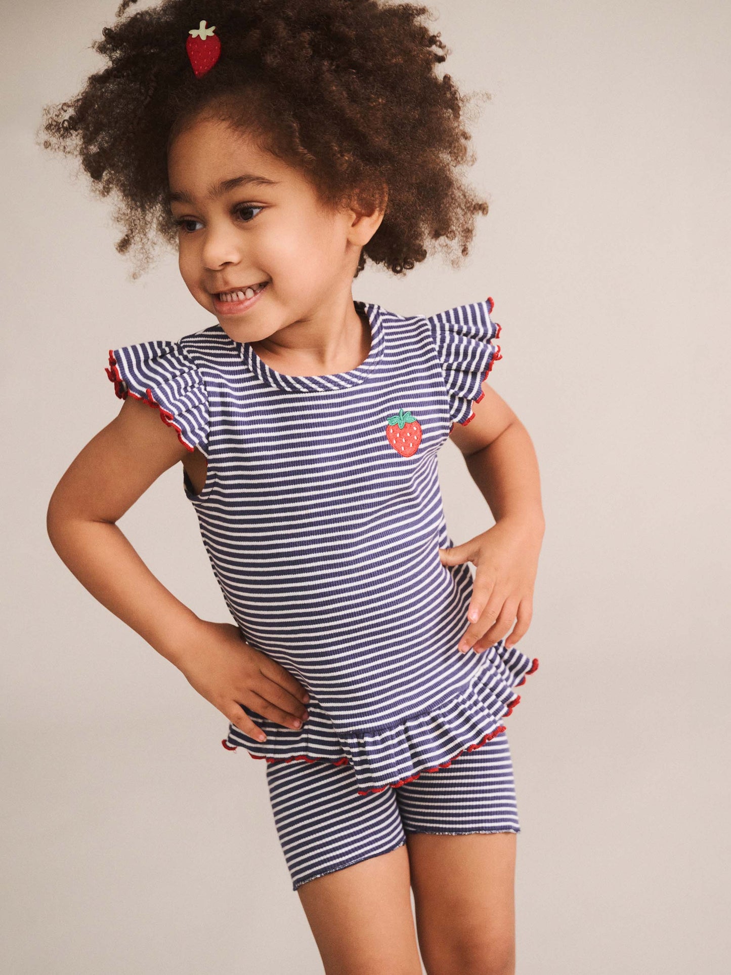 Huxbaby Ink Stripe Peplum Tee