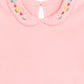 Huxbaby Floral Collar Puff Short Sleeve Tee Vintage Pink