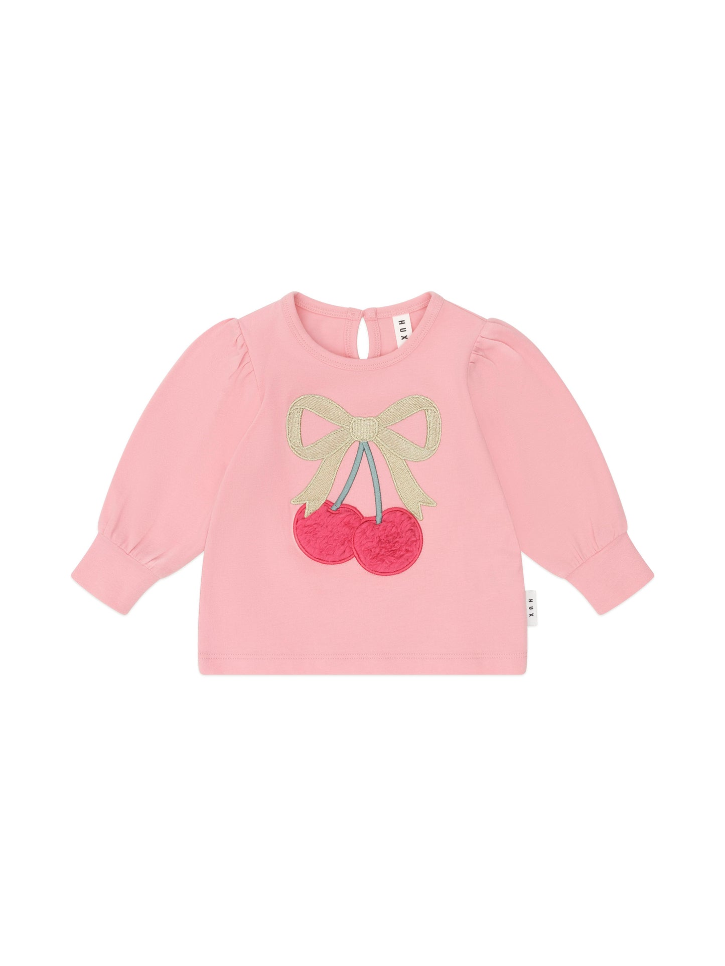 Huxbaby Cherry Bow Puff Sleeve Top