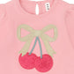 Huxbaby Cherry Bow Puff Sleeve Top