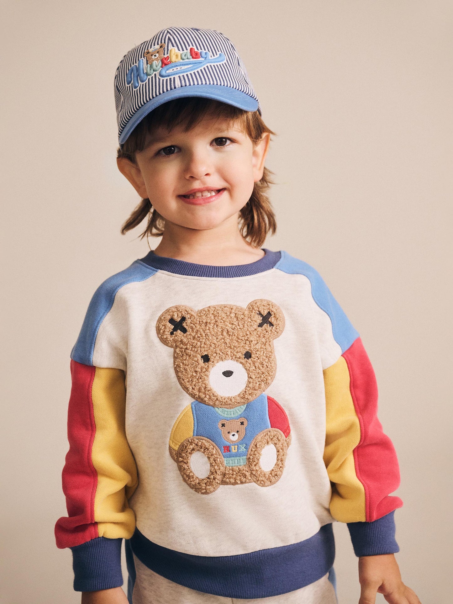 Huxbaby Varsity Huxbear Spliced Sweatshirt
