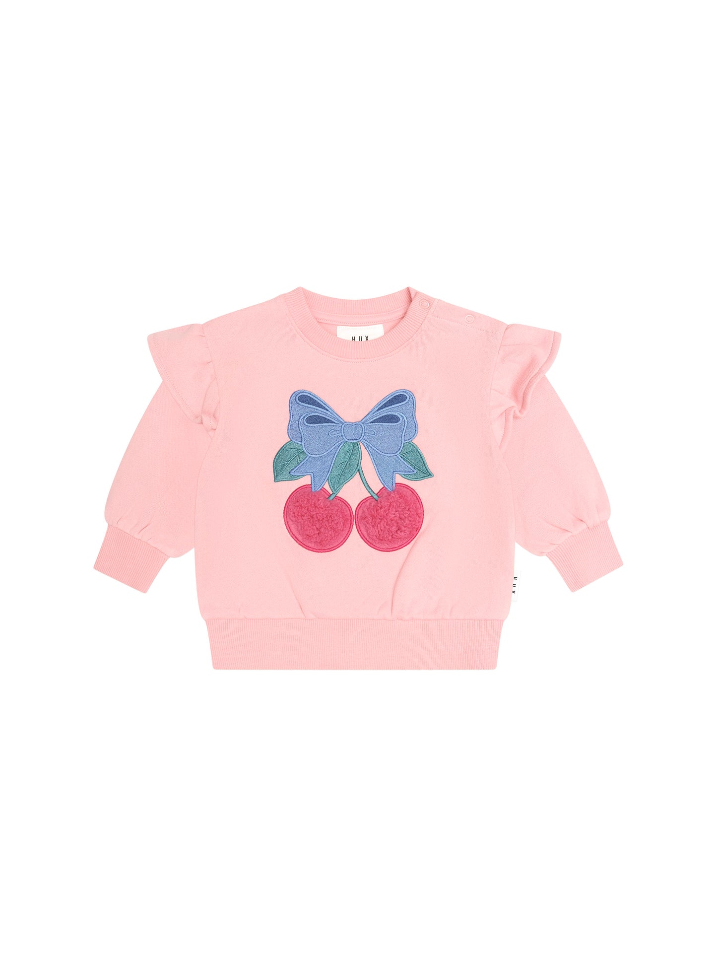 Huxbaby Cherry Bow Sweatshirt Vintage Pink