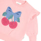 Huxbaby Cherry Bow Sweatshirt Vintage Pink