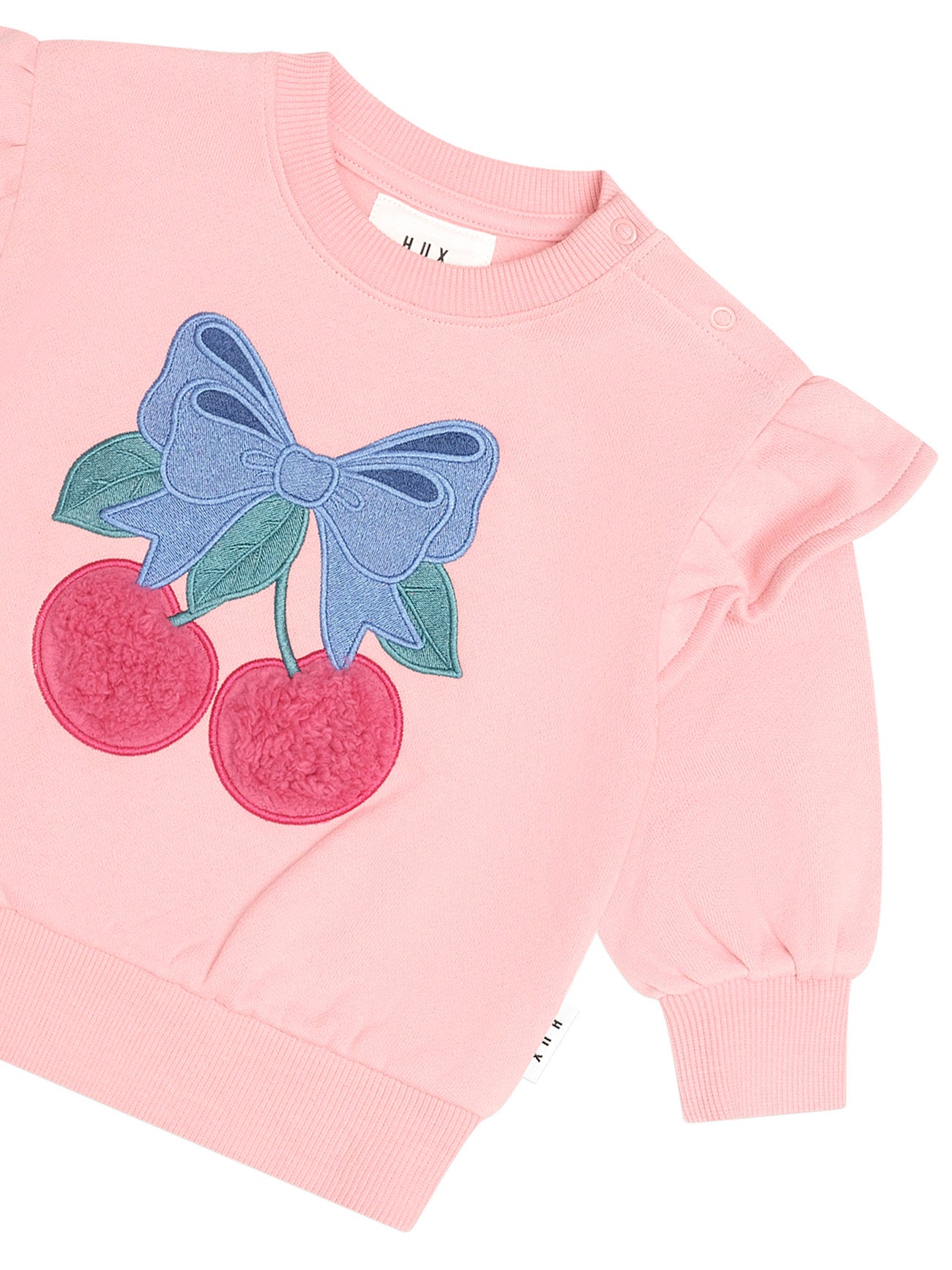 Huxbaby Cherry Bow Sweatshirt Vintage Pink