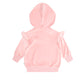 Huxbaby Cherry Embroidery Velour Zip Hoodie Vintage Pink