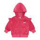 Huxbaby Very Cherry Velour Zip Hoodie