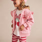 Huxbaby Zip Up Frill Hoodie Apricot