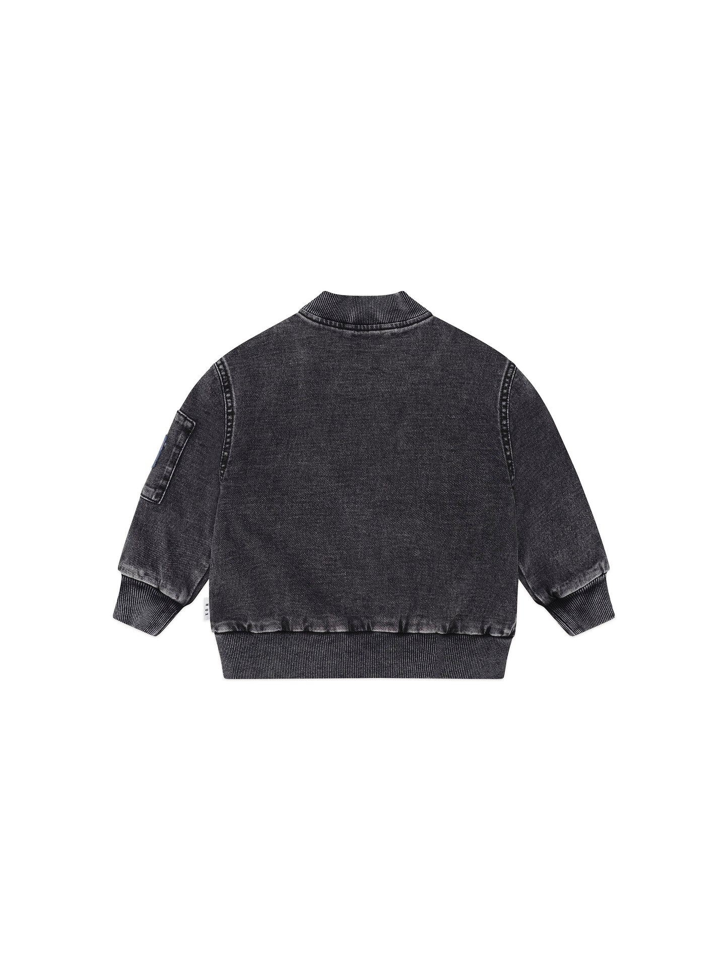 Huxbaby Black Knit Denim Patches Jacket