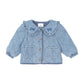 Huxbaby Vintage Bow Collar Denim Jacket