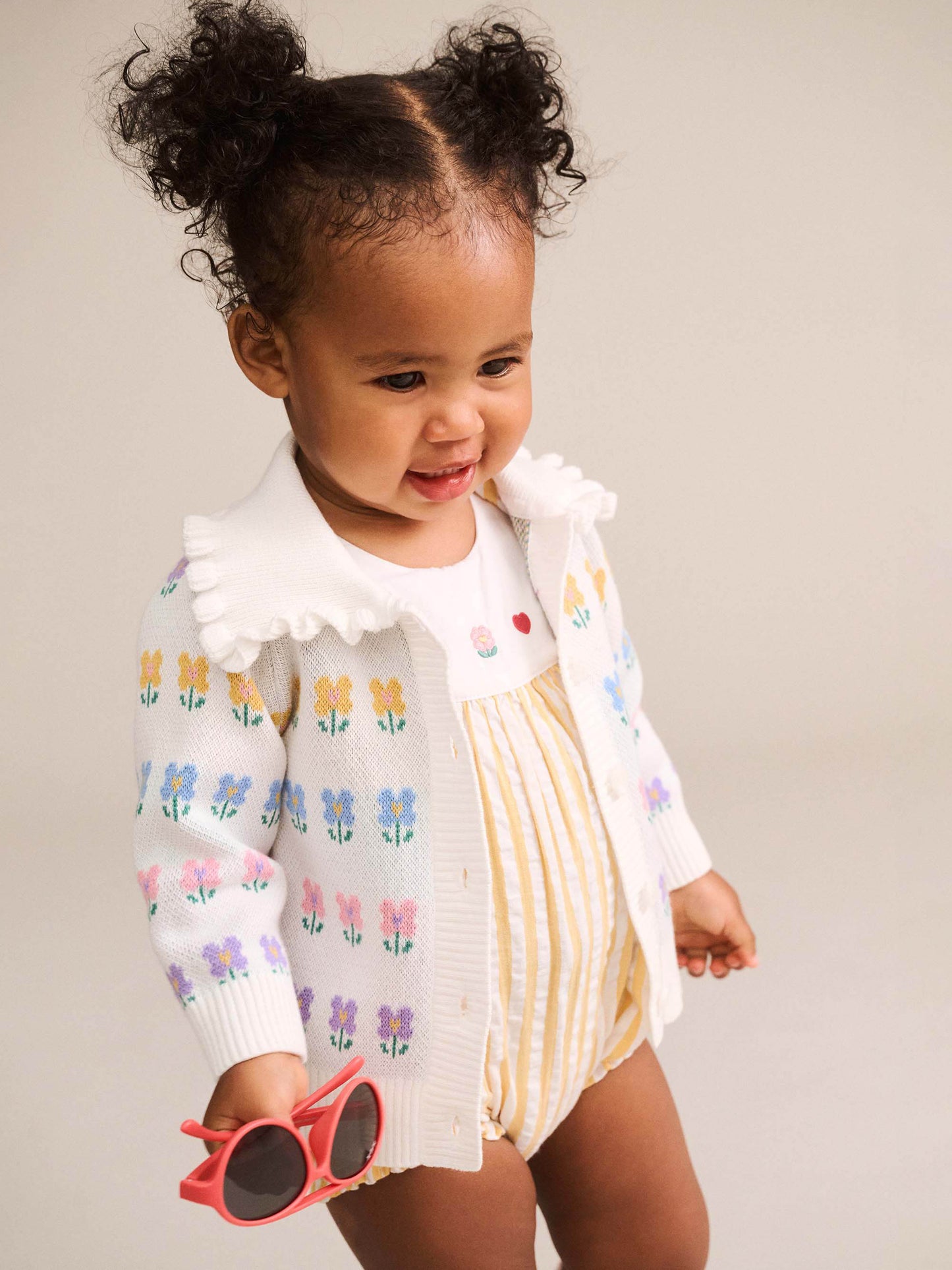 Huxbaby Flower Fields Collar Cardi