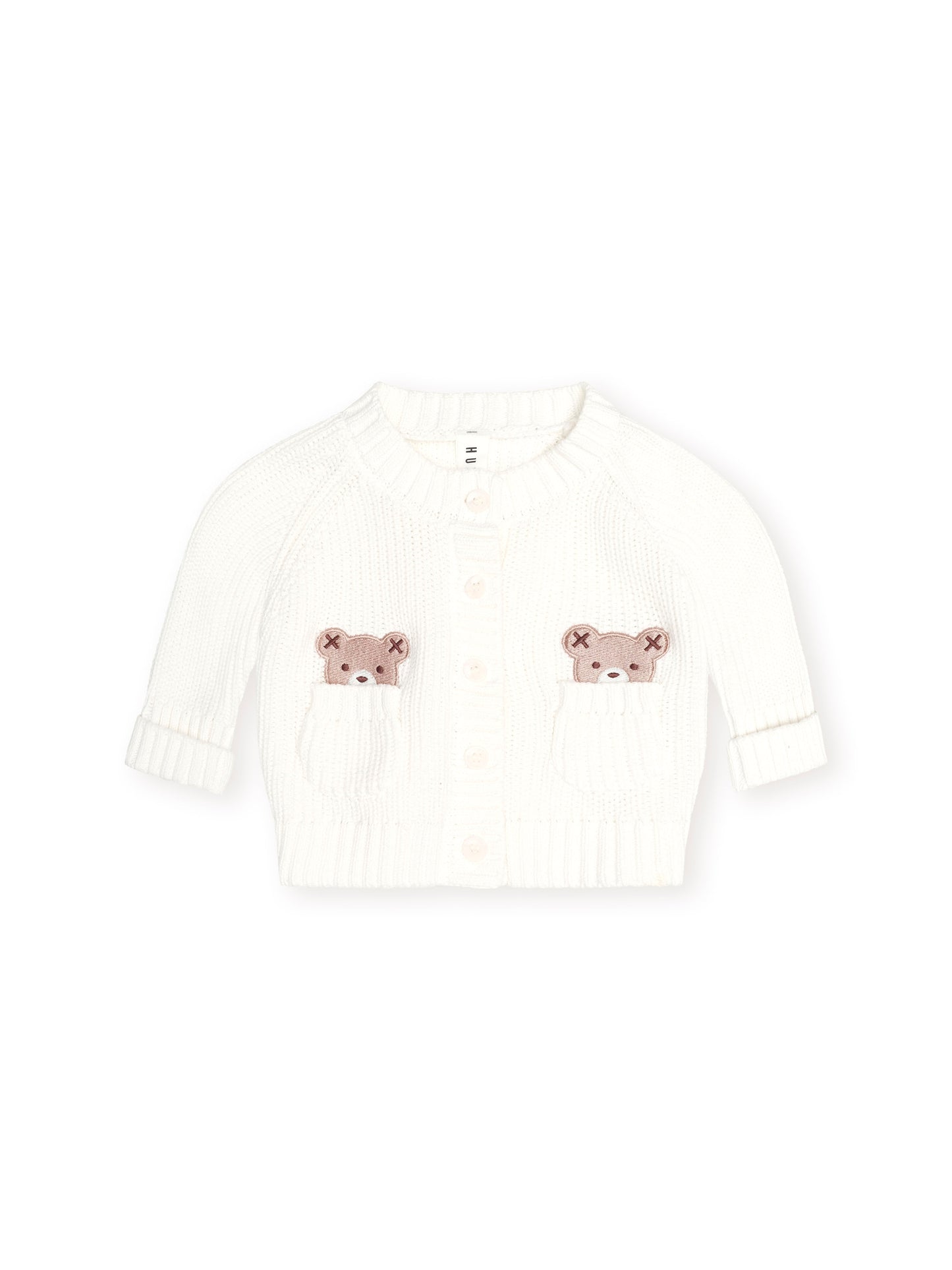 Huxbaby Peekaboo Hux Cardigan Almond Milk