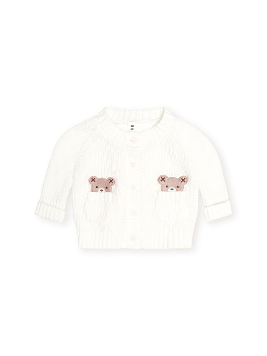Huxbaby Peekaboo Hux Cardigan Almond Milk