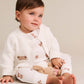 Huxbaby Peekaboo Hux Cardigan Almond Milk