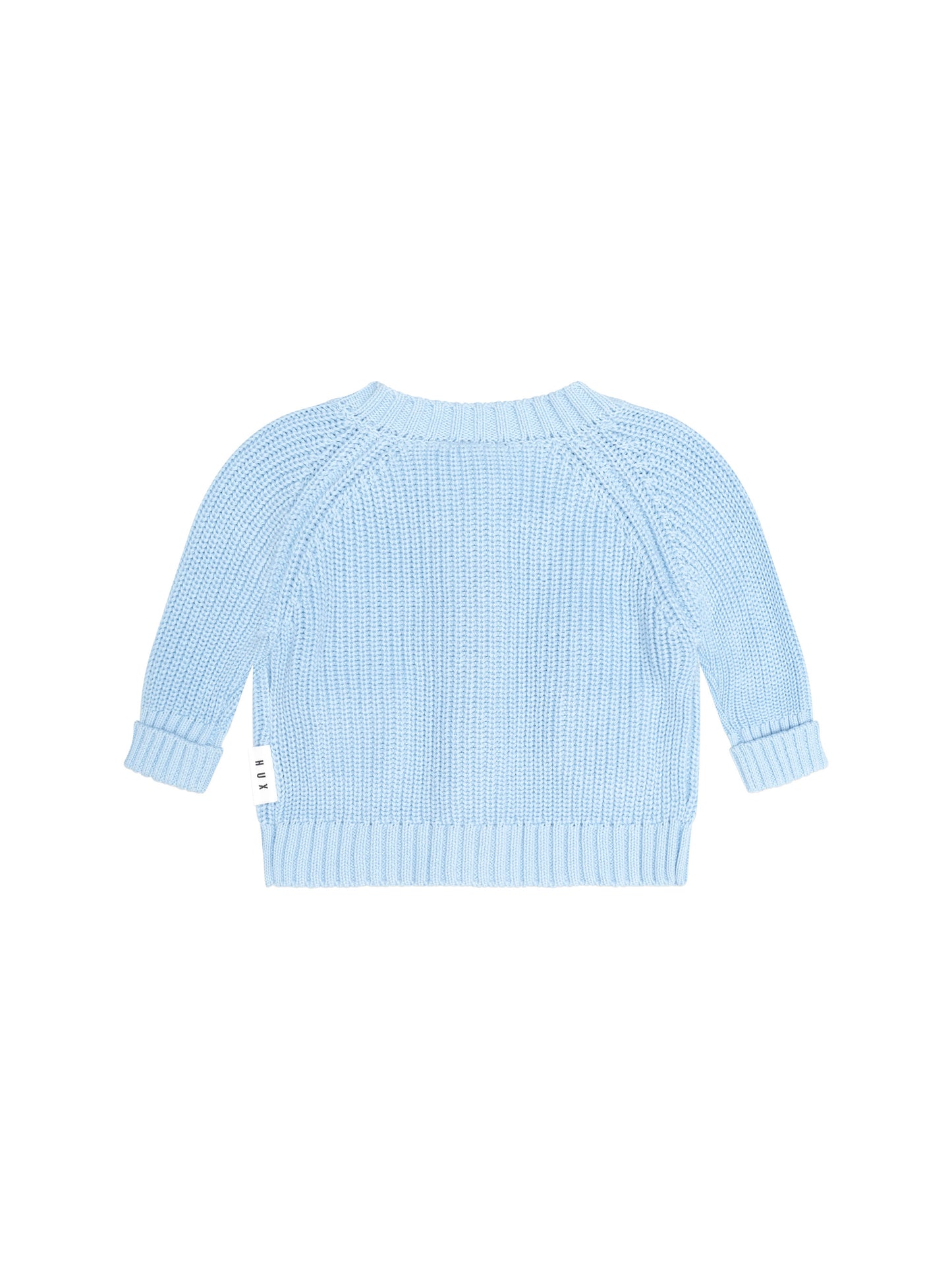 Huxbaby Fisherman Cardigan Baby Blue