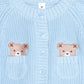 Huxbaby Fisherman Cardigan Baby Blue