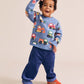 Huxbaby Cord Wide Leg Pant Cobalt