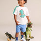 Huxbaby Baller Dino Sporty Short Vintage Blue