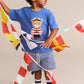 Huxbaby Cobalt Stripe Drawcord Short