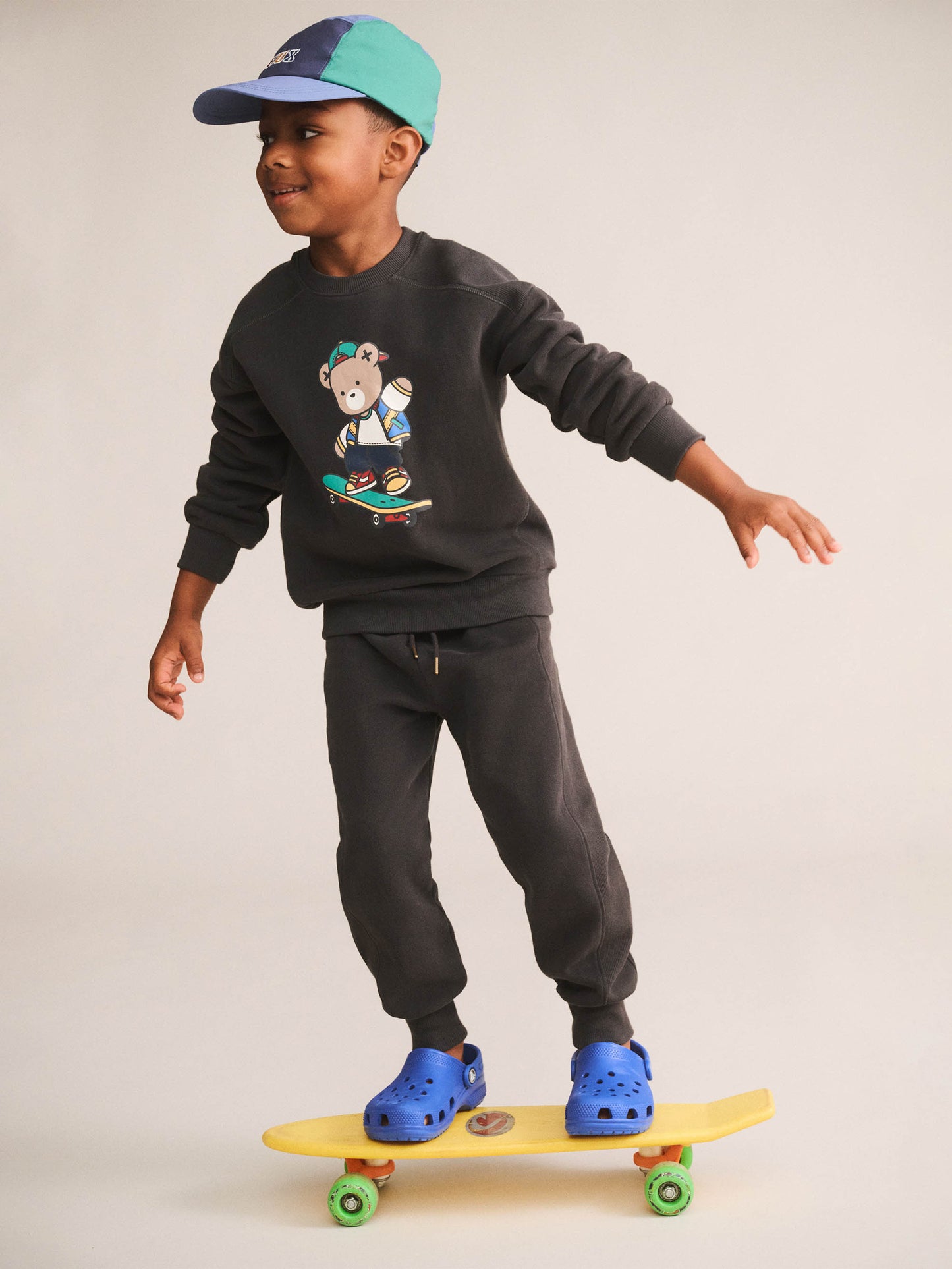 Huxbaby Soft Black Moto Trackpant