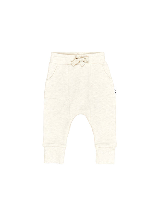Huxbaby Drop Crotch Pant Oat Marle *Pre-Order*