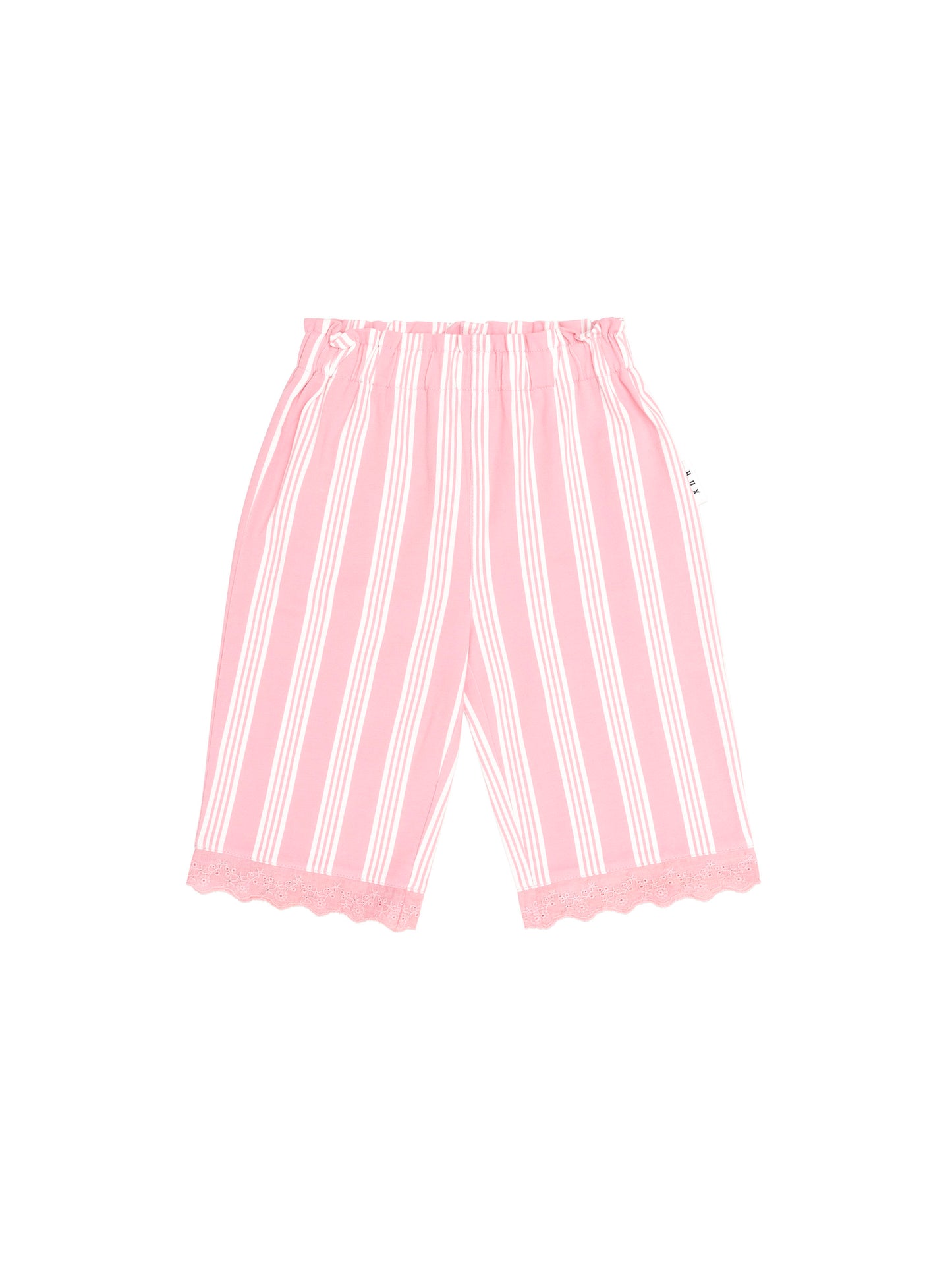 Huxbaby Stripe Paperbag Pant Vintage Pink | Almond Milk