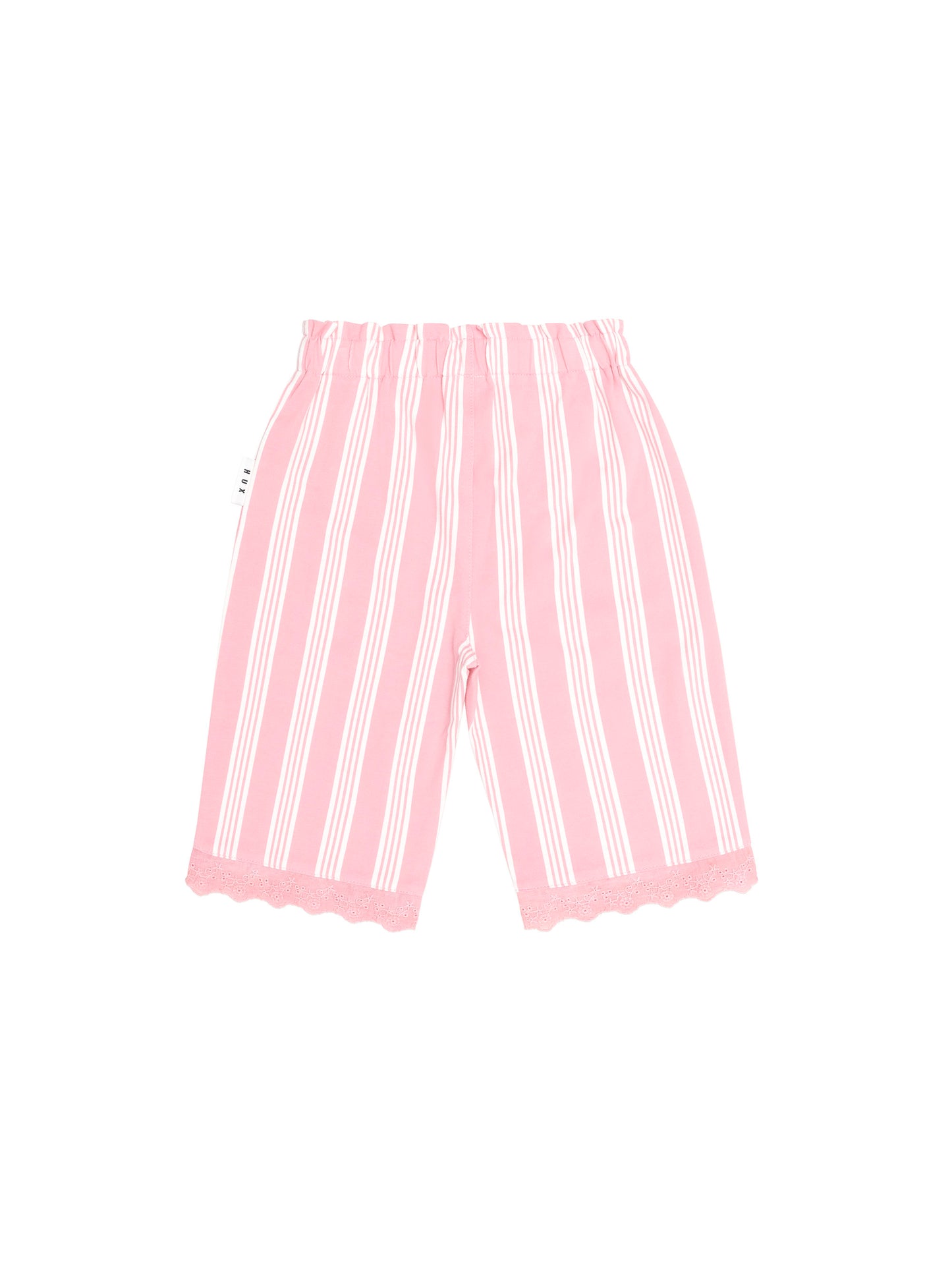 Huxbaby Stripe Paperbag Pant Vintage Pink | Almond Milk