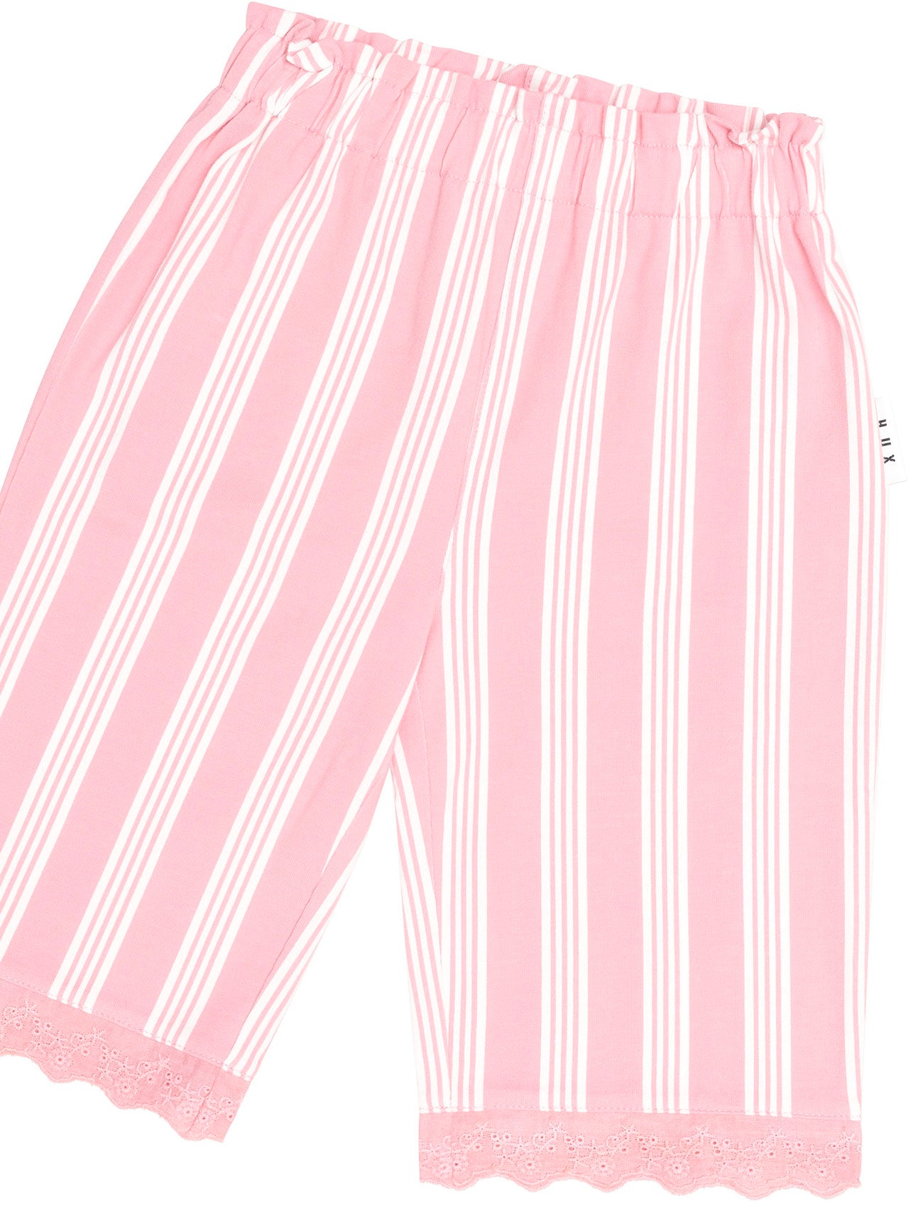 Huxbaby Stripe Paperbag Pant Vintage Pink | Almond Milk