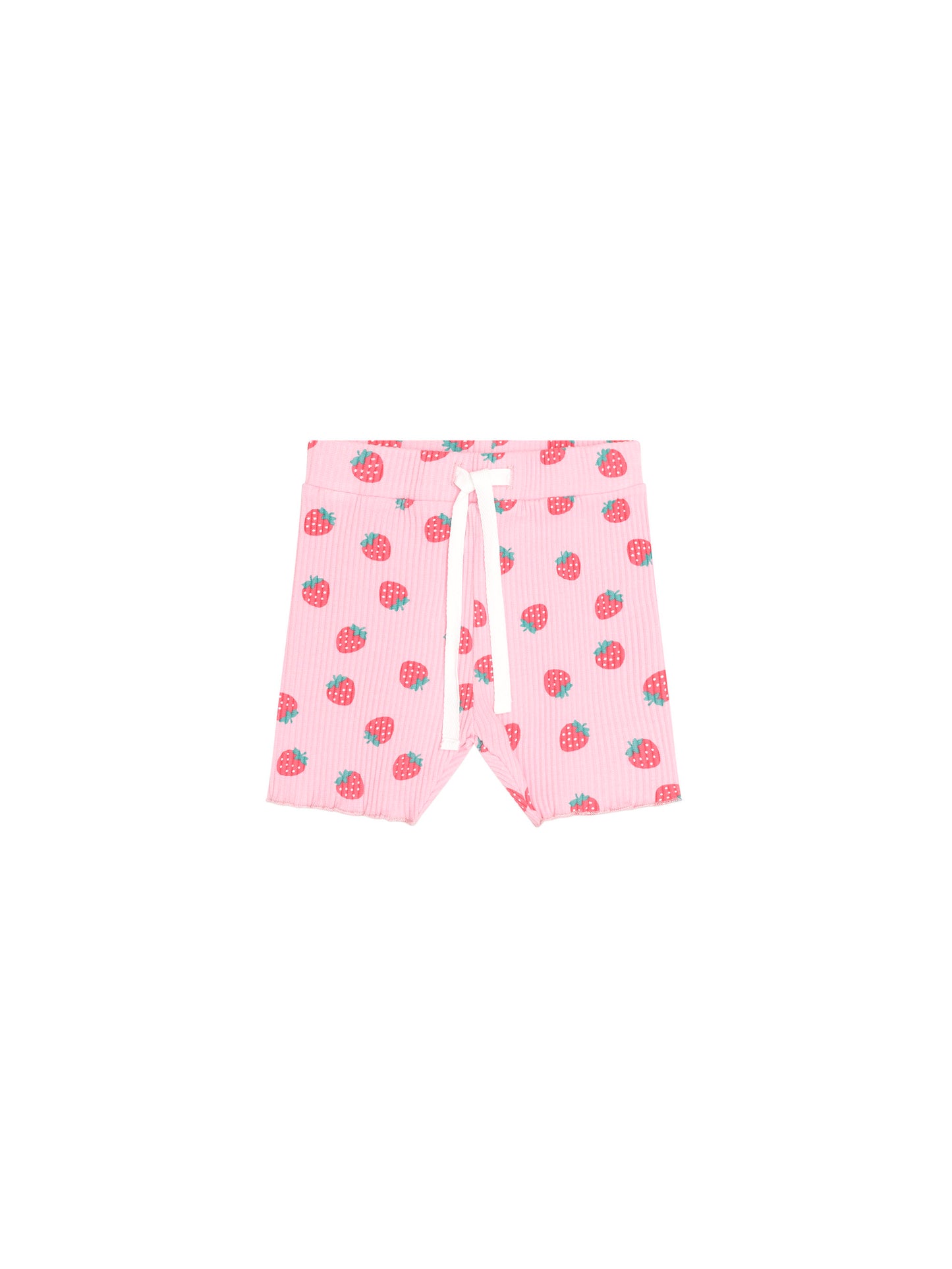 Huxbaby Strawberry Print Rib Bike Short