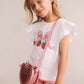 Huxbaby Strawberry Print Rib Bike Short