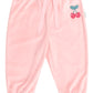 Huxbaby Cherry Embroidery Velour Trackpant