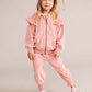 Huxbaby Cherry Embroidery Velour Trackpant