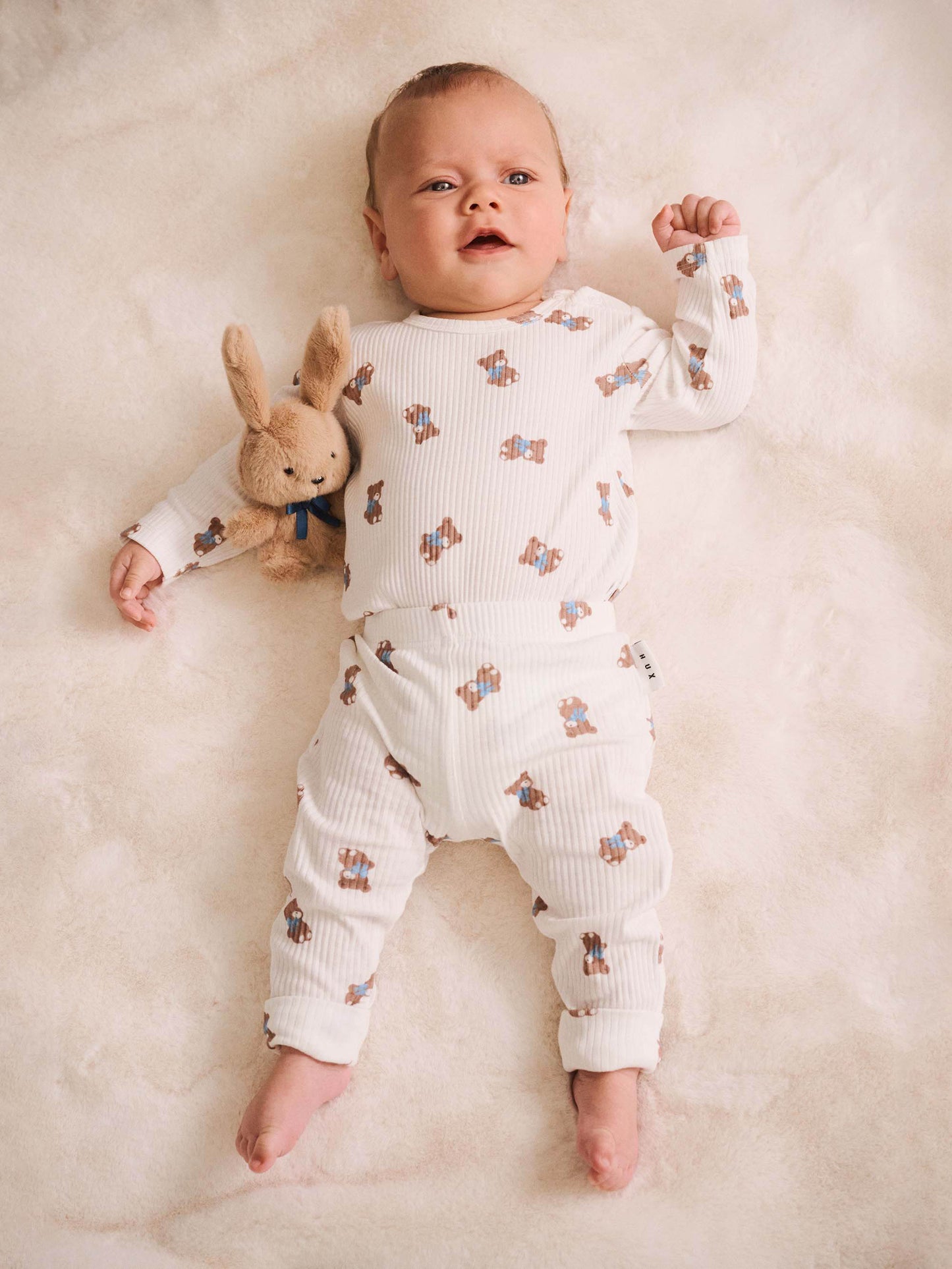 Huxbaby Tumbling Bow Hux Legging Almond Milk