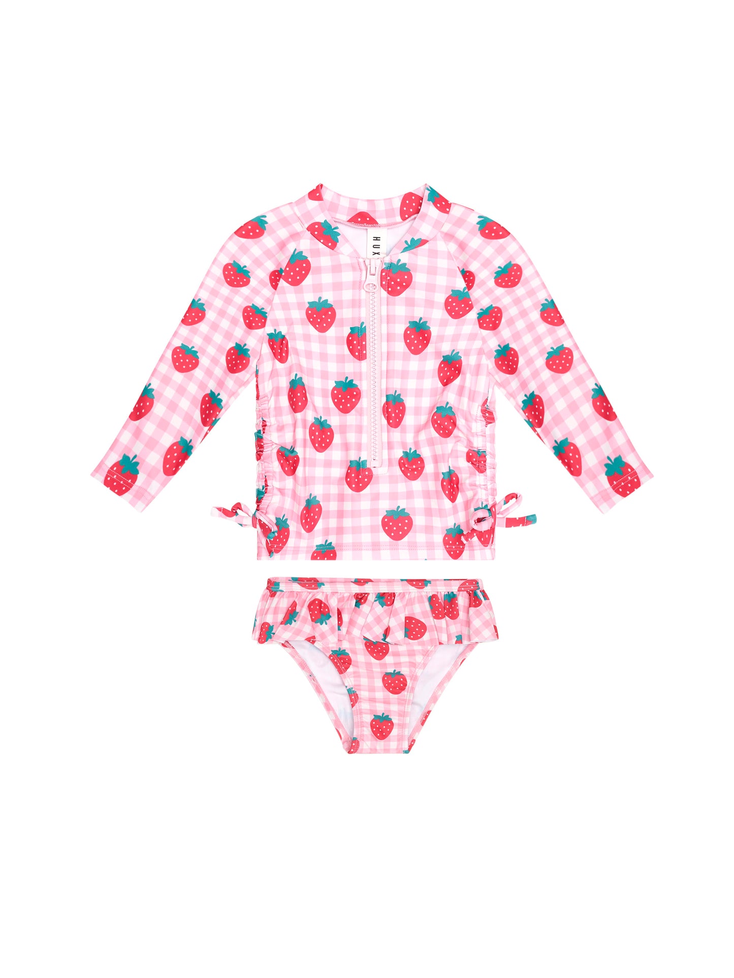 Huxbaby Strawberry Check 2Pc Swim Set