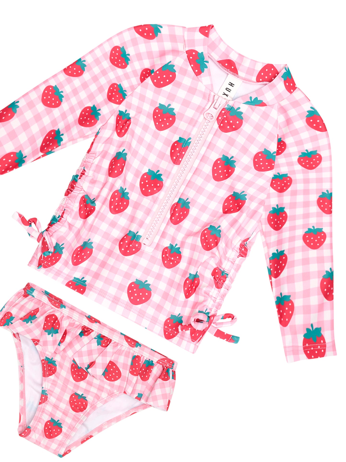 Huxbaby Strawberry Check 2Pc Swim Set