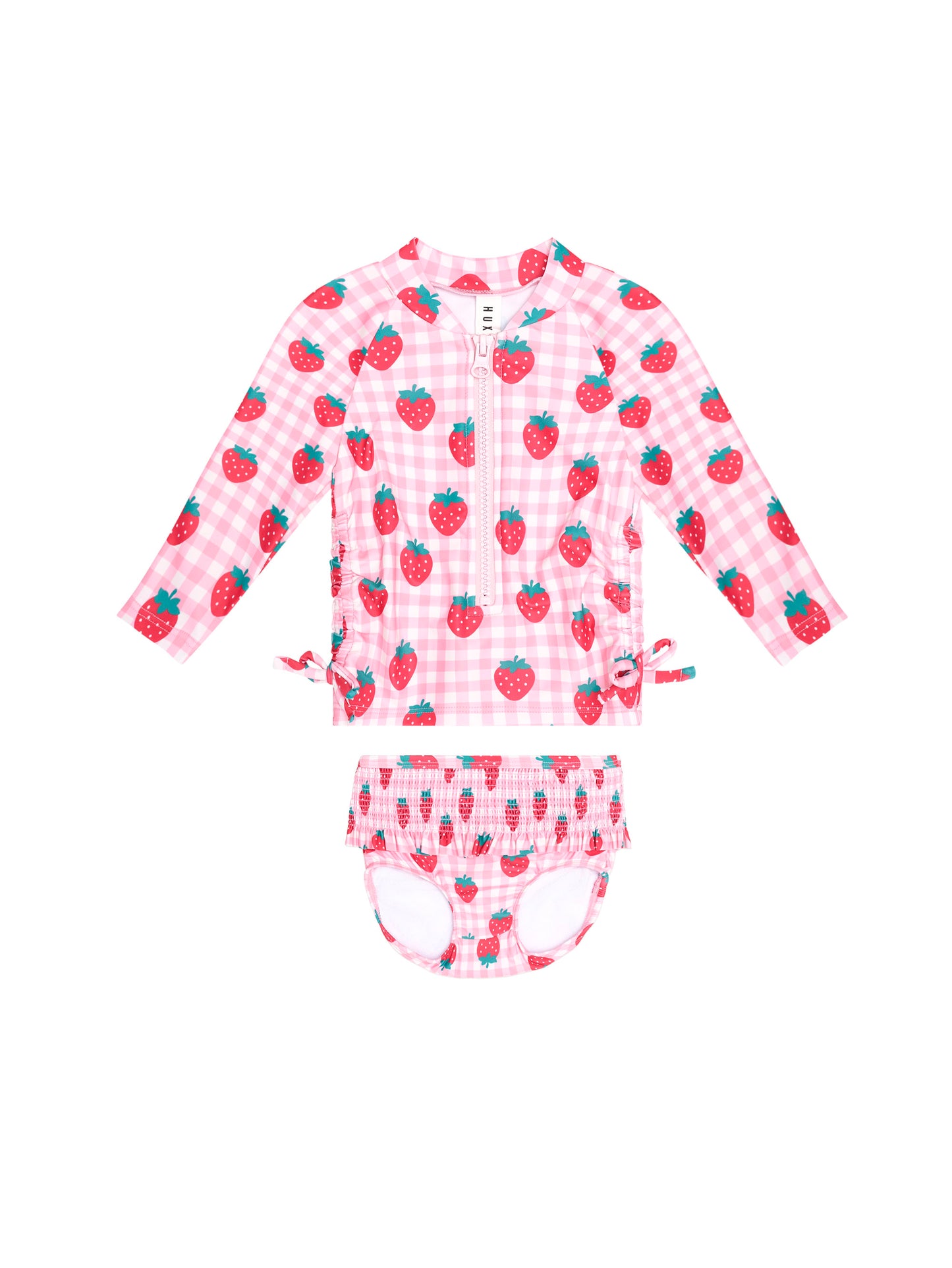 Huxbaby Strawberry Check 2Pc Swim Set