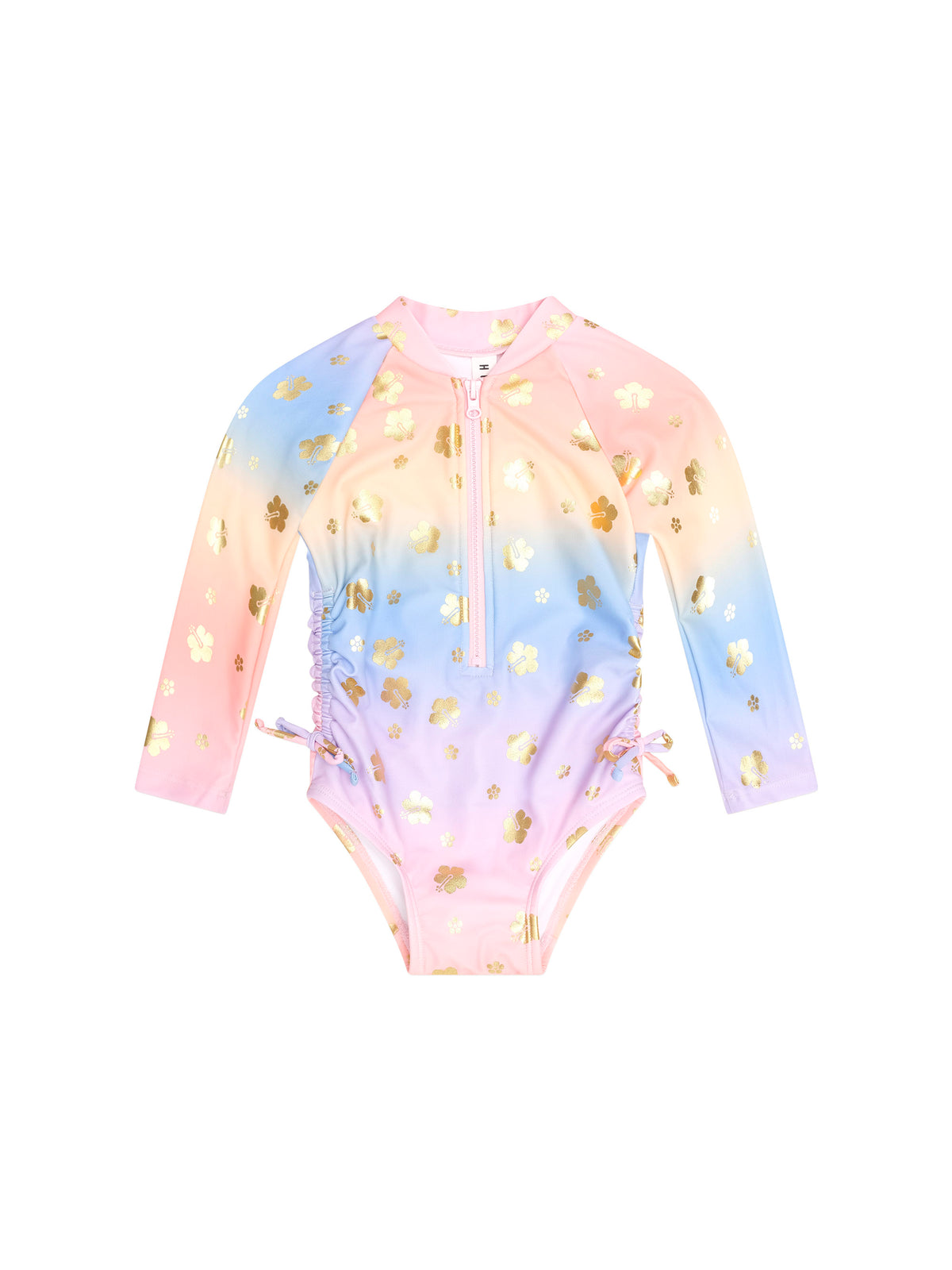 Huxbaby Tropical Foil Floral Ombre Swimsuit