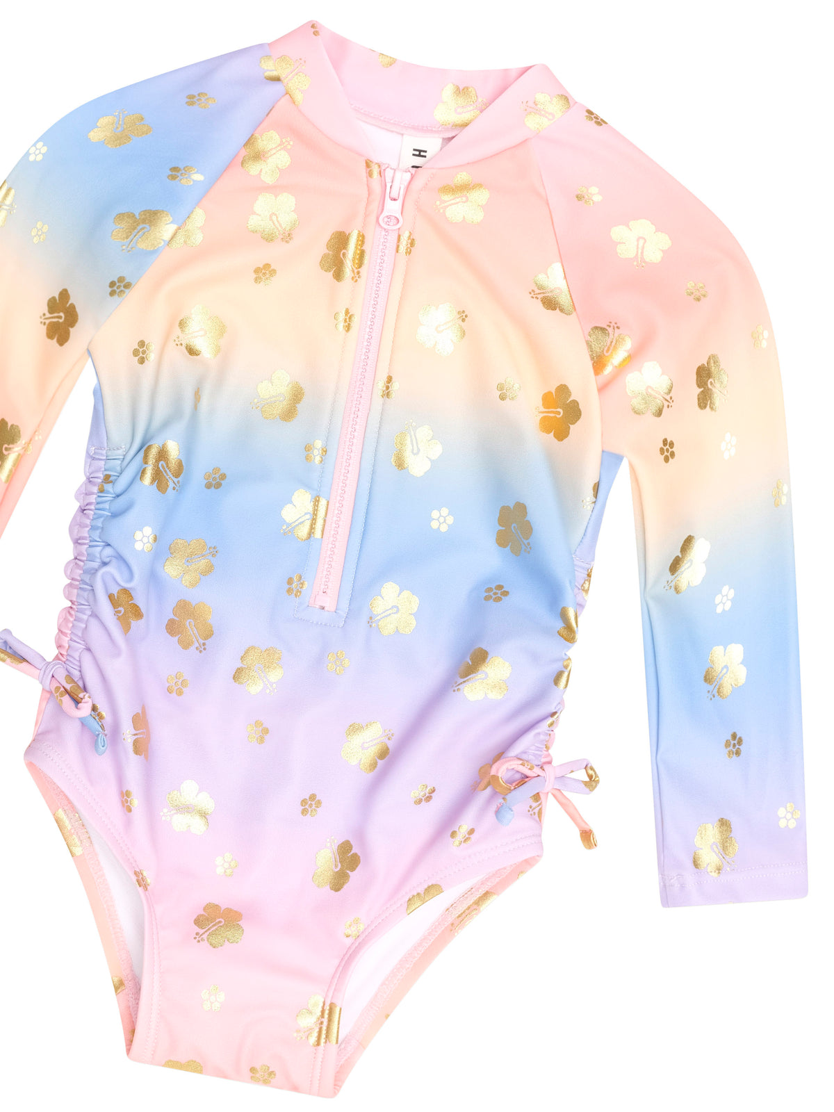 Huxbaby Tropical Foil Floral Ombre Swimsuit