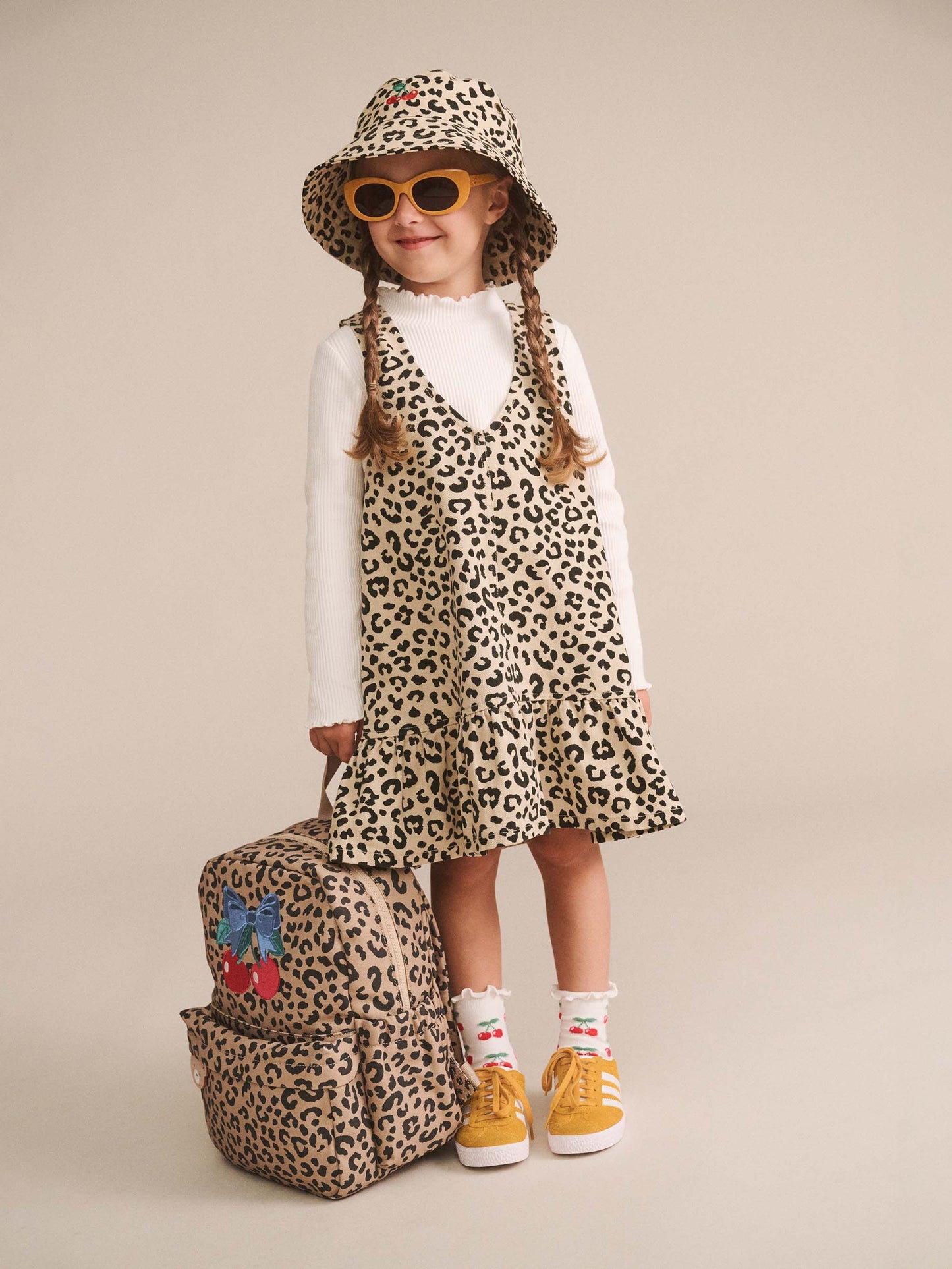 Huxbaby Leopard Cherry Bucket Hat