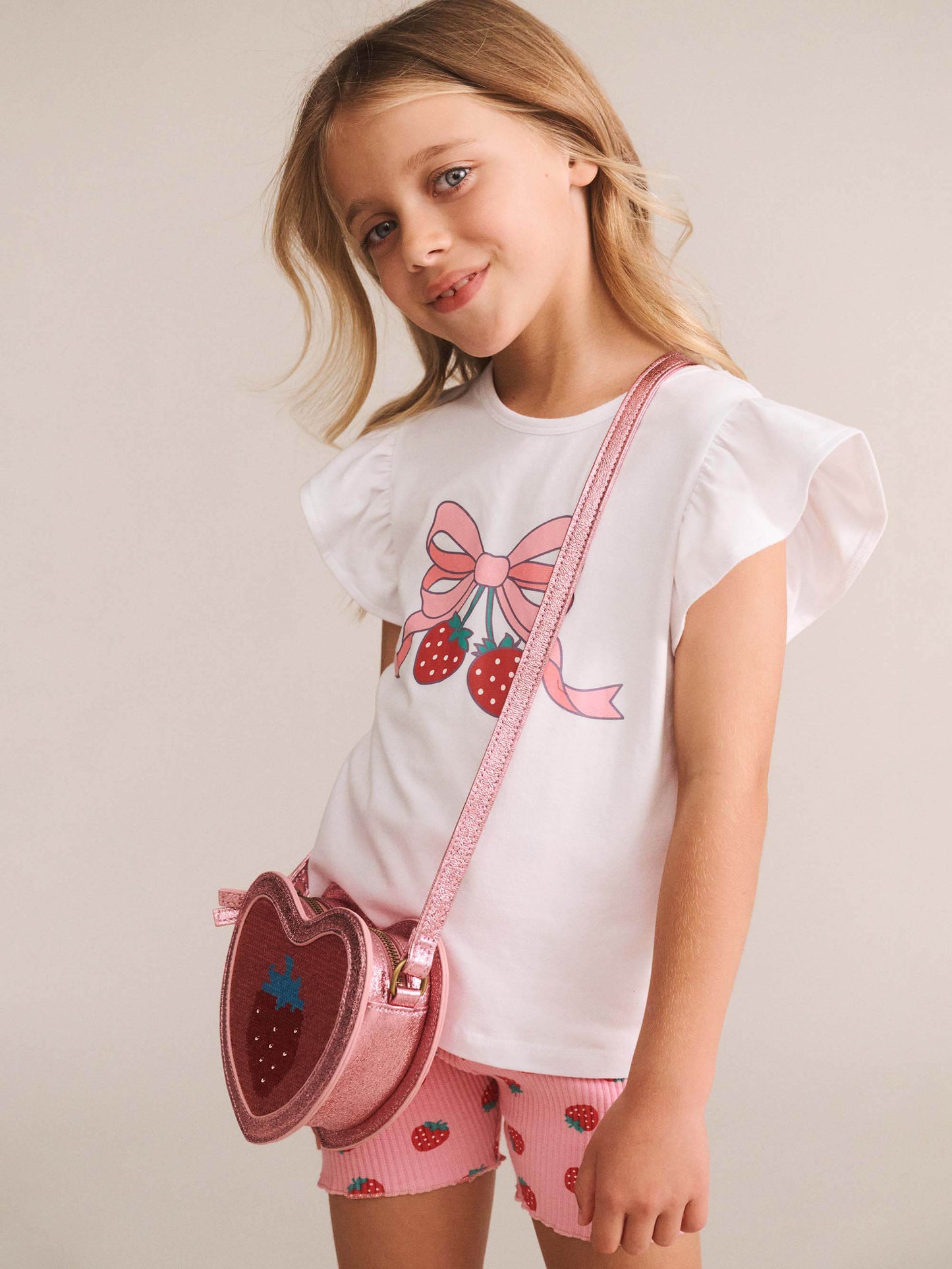 Huxbaby Strawberry Sequin Heart Bag